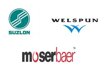 Suzlon, Welspun Gujarat and Moser Baer