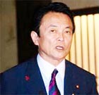 Former Japanese foreign minister Taro Aso