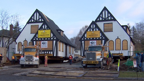 Two heritage houses moved to new location in Vancouver