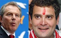 Former British Prime Minister Tony Blair And Congress General Secretary Rahul Gandhi