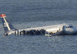 US Airways Plane crashes into Hudson River, no casualties