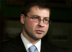 Latvia Prime Minister Valdis Dombrovskis