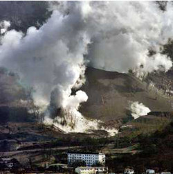 Volcano spews ash in eastern Philippines