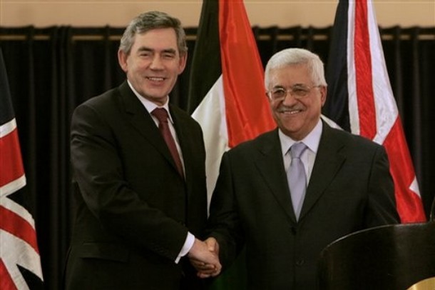 Brown and Abbas discuss Middle East peace, cost of Gaza conflict 