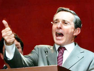 Uribe congratulates Chavez on "democratic victory" 