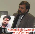 Human Rights Minister Ansar Burney