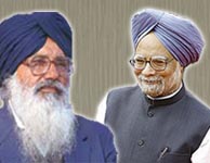 Parkash Singh Badal, Manmohan Singh