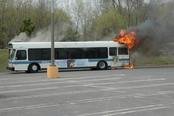 Dutch bus gutted by fire in Germany