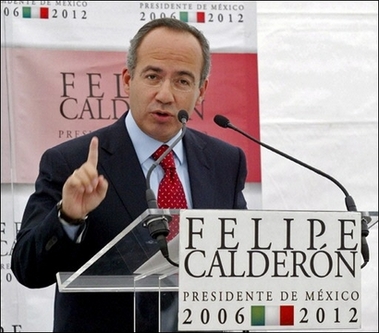 President Calderon blames "cowards," "traitors" for attack
