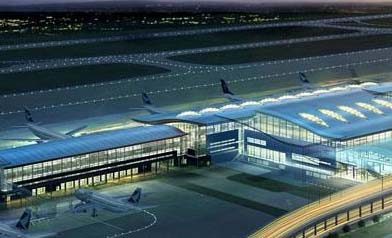 New Rajiv Gandhi International airport in Hyderabad