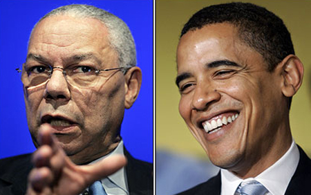 Colin Powel & Barack Obama