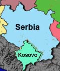 Serbia & Kosovo Map