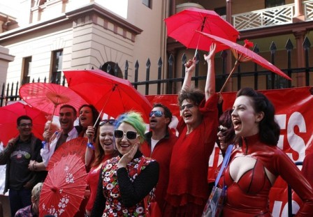 Sydney sex workers protest against discrimination on International Whores Day