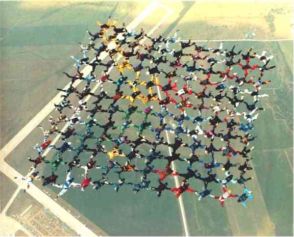 Daredevils set world record for biggest skydiving formation