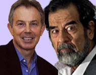 Tony Blair, Saddam Hussein