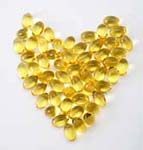 Vitamin E Pills in Shape of Heart